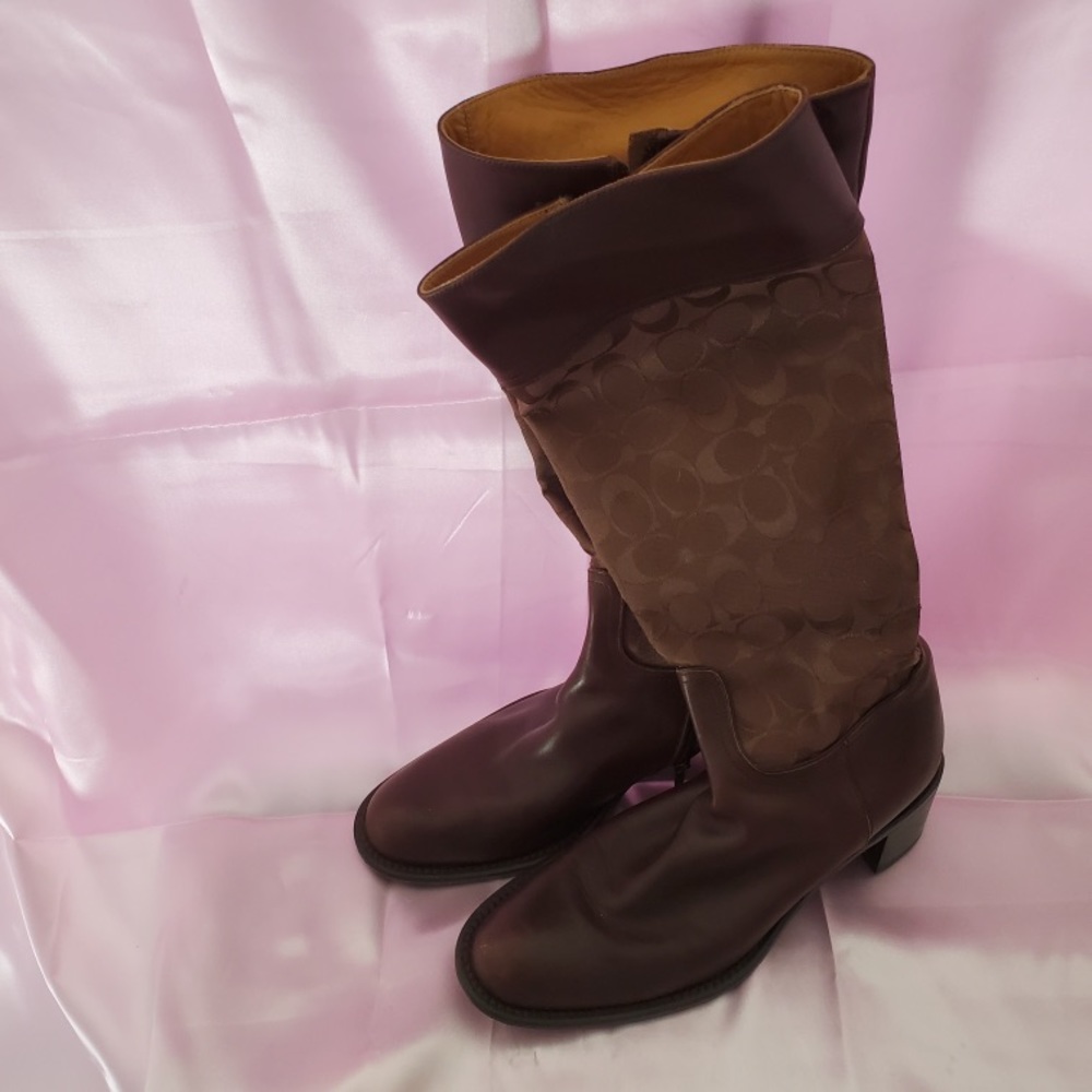 Brown coach boots